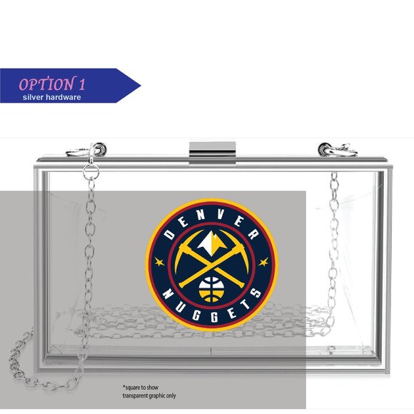 Denver Nuggets Clear Acrylic Clutch - Picture 1 of 2